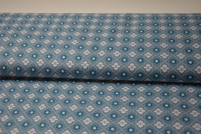 Baumwolle "Sunday" Blumen Muster blau